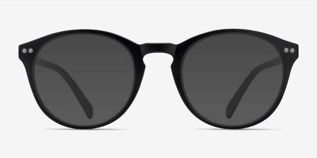Revolution Matte Black PlasticEyeglass Frames from EyeBuyDirect, with Tinted Lenses