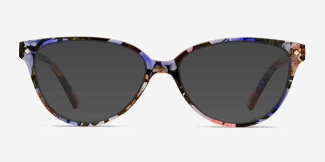 Dame Pink Floral PlasticEyeglass Frames from EyeBuyDirect, with Tinted Lenses