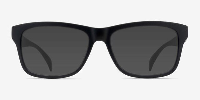 Gamble Matte Black PlasticEyeglass Frames from EyeBuyDirect, with Tinted Lenses