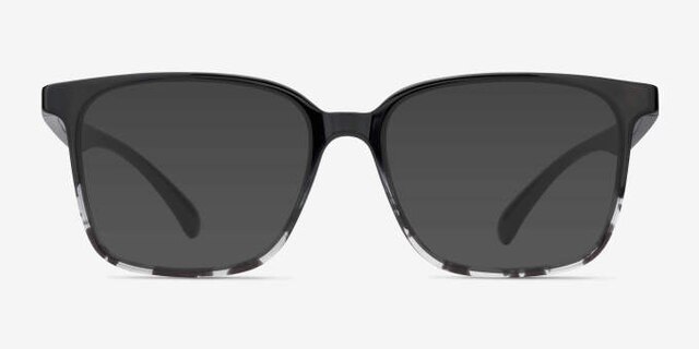 Blocks Black Clear PlasticEyeglass Frames from EyeBuyDirect, with Tinted Lenses