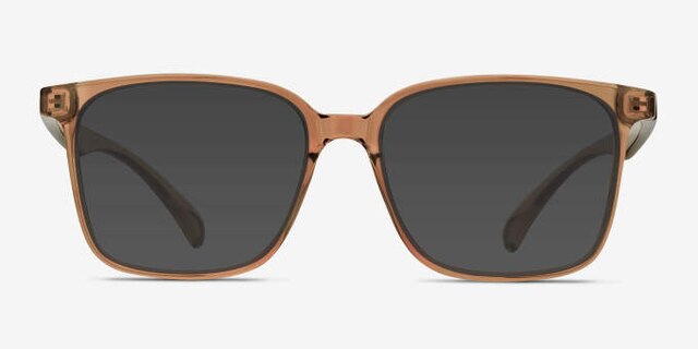 Blocks Clear Brown PlasticEyeglass Frames from EyeBuyDirect, with Tinted Lenses