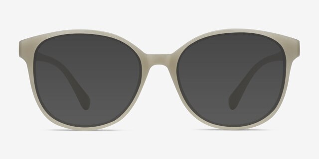 The Beat White PlasticEyeglass Frames from EyeBuyDirect, with Tinted Lenses