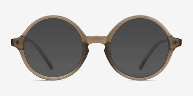 Years Gray Clear PlasticEyeglass Frames from EyeBuyDirect, with Tinted Lenses