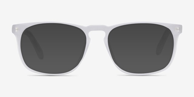 Rhode Island Matte Clear AcetateEyeglass Frames from EyeBuyDirect, with Tinted Lenses