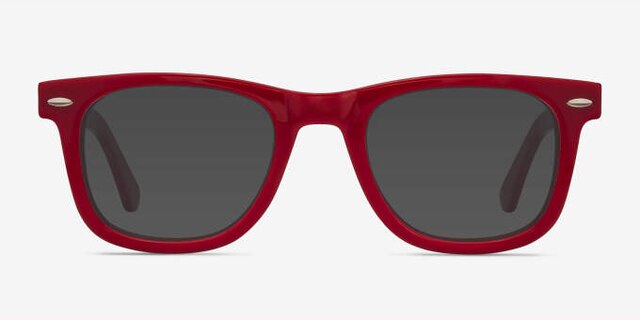 Blizzard Raspberry AcetateEyeglass Frames from EyeBuyDirect, with Tinted Lenses
