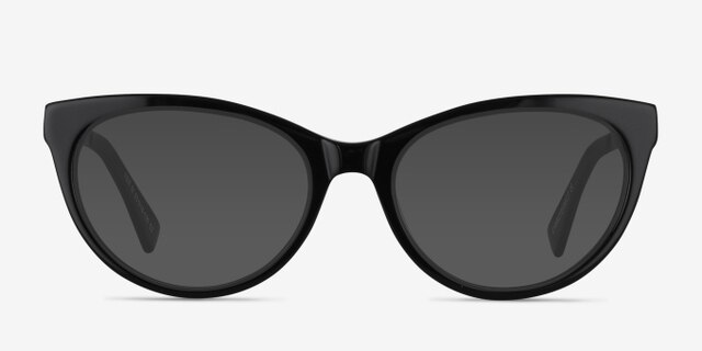 Her Black Acetate-metalEyeglass Frames from EyeBuyDirect, with Tinted Lenses