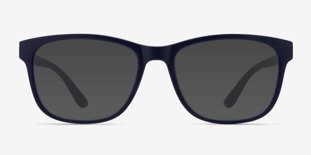 Milo Matte Navy PlasticEyeglass Frames from EyeBuyDirect, with Tinted Lenses