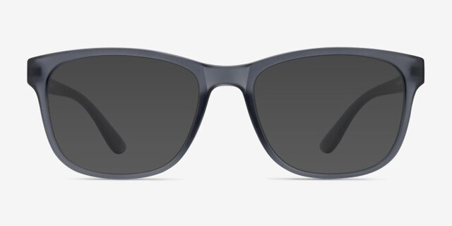 Milo Matte Gray PlasticEyeglass Frames from EyeBuyDirect, with Tinted Lenses