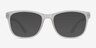 Milo Frosted Clear PlasticEyeglass Frames from EyeBuyDirect, with Tinted Lenses