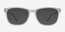 Milo Frosted Clear PlasticEyeglass Frames from EyeBuyDirect, with Tinted Lenses