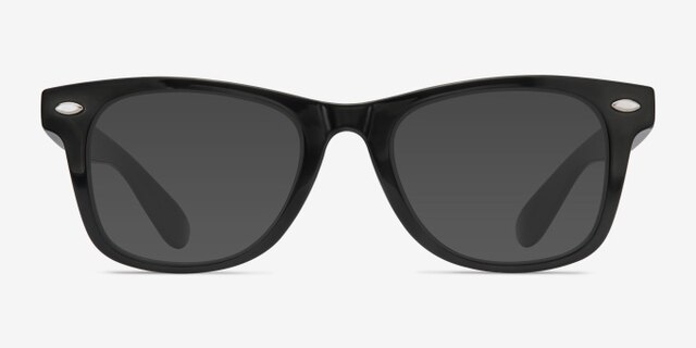 Atlee Noir PlastiqueMontures de lunettes de vue d'EyeBuyDirect, Avec des Verres Teintés