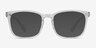 Uptown Clear PlasticEyeglass Frames from EyeBuyDirect, with Tinted Lenses