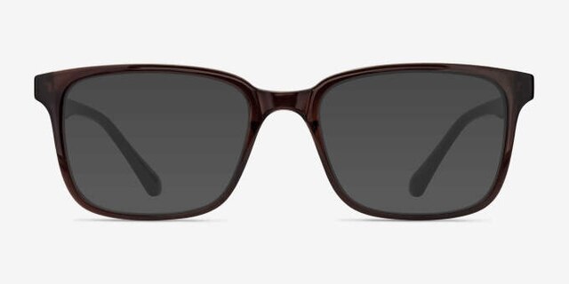 November Brown PlasticEyeglass Frames from EyeBuyDirect, with Tinted Lenses