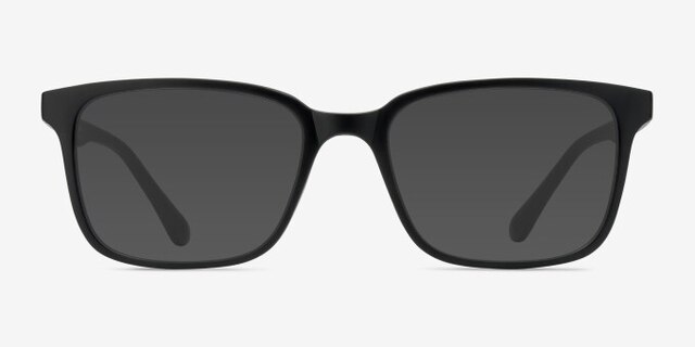 November Matte Black PlasticEyeglass Frames from EyeBuyDirect, with Tinted Lenses