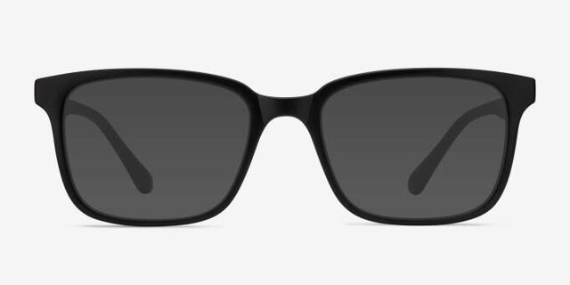 November Matte Black PlasticEyeglass Frames from EyeBuyDirect, with Tinted Lenses