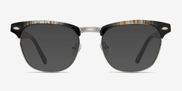 Coexist Striped MetalEyeglass Frames from EyeBuyDirect, with Tinted Lenses