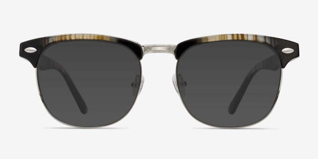Coexist Striped Plastic-metalEyeglass Frames from EyeBuyDirect, with Tinted Lenses