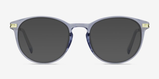 Daphne Clear Blue Plastic-metalMontures de lunettes de vue d'EyeBuyDirect, Avec des Verres Teintés