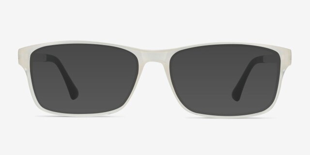 Firefly Clear Pearl PlasticEyeglass Frames from EyeBuyDirect, with Tinted Lenses
