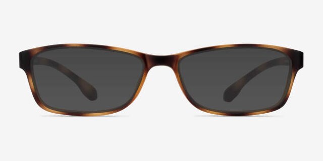 Versus Matte Tortoise PlasticEyeglass Frames from EyeBuyDirect, with Tinted Lenses