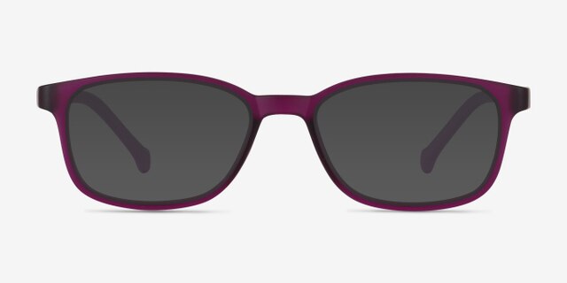 Posie Purple PlasticEyeglass Frames from EyeBuyDirect, with Tinted Lenses