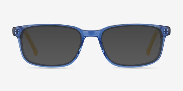 Totes Blue Clear AcetateEyeglass Frames from EyeBuyDirect, with Tinted Lenses
