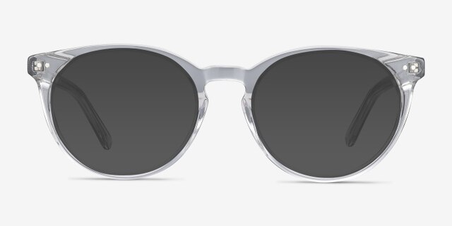 Morning Gray Clear AcetateEyeglass Frames from EyeBuyDirect, with Tinted Lenses