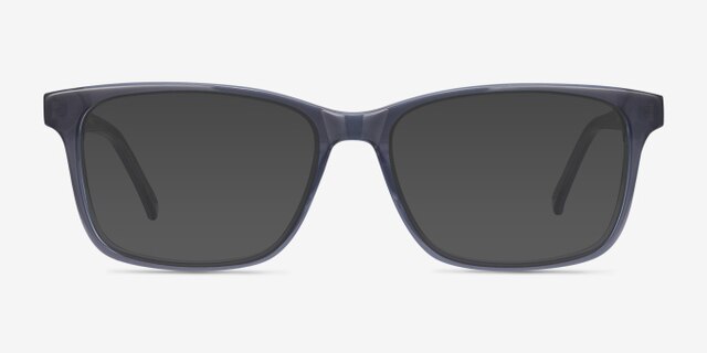 Prologue Blue AcetateEyeglass Frames from EyeBuyDirect, with Tinted Lenses
