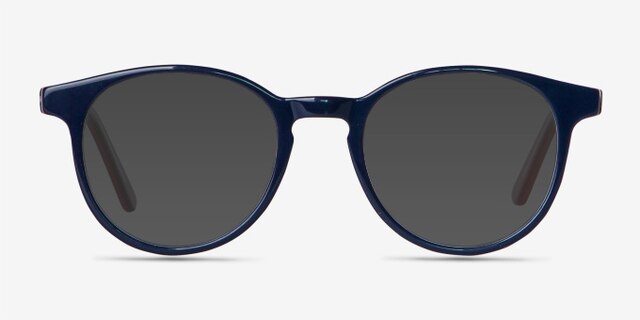 Lariat Navy AcetateEyeglass Frames from EyeBuyDirect, with Tinted Lenses