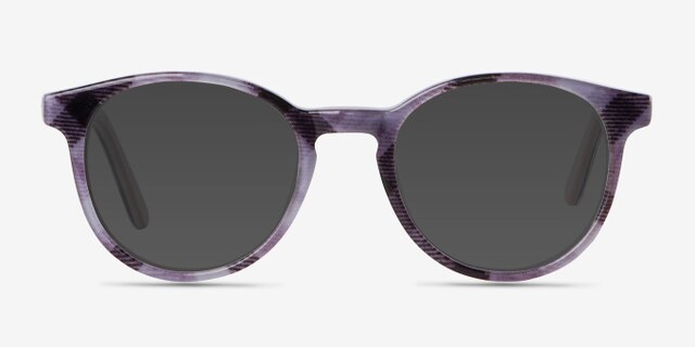 Lariat Striped AcetateEyeglass Frames from EyeBuyDirect, with Tinted Lenses