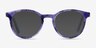 Lariat Purple Striped AcetateEyeglass Frames from EyeBuyDirect, with Tinted Lenses