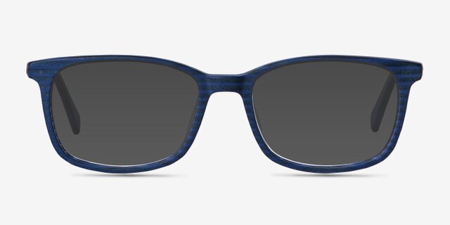 Botanist Navy Striped AcétateMontures de lunettes de vue d'EyeBuyDirect, Avec des Verres Teintés