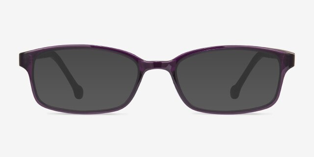 Gizmo Purple PlasticEyeglass Frames from EyeBuyDirect, with Tinted Lenses