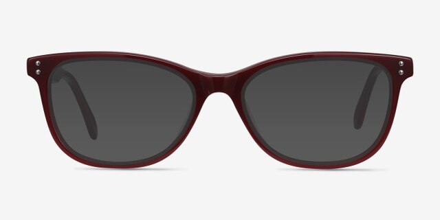 Prodigy Burgundy AcetateEyeglass Frames from EyeBuyDirect, with Tinted Lenses