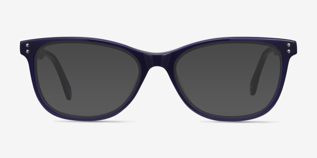 Prodigy Blue AcetateEyeglass Frames from EyeBuyDirect, with Tinted Lenses