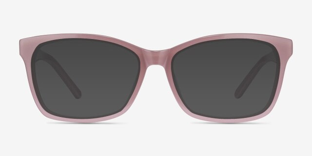 Mode Matte Pink AcétateMontures de lunettes de vue d'EyeBuyDirect, Avec des Verres Teintés