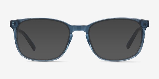 Emblem Bleu AcétateMontures de lunettes de vue d'EyeBuyDirect, Avec des Verres Teintés
