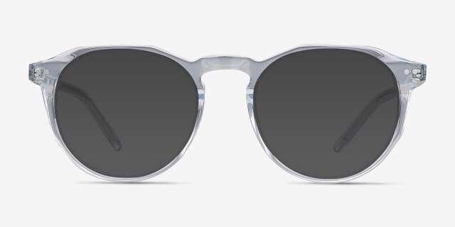 Planete Clear Blue AcetateEyeglass Frames from EyeBuyDirect, with Tinted Lenses