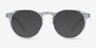 Planete Clear Blue AcetateEyeglass Frames from EyeBuyDirect, with Tinted Lenses