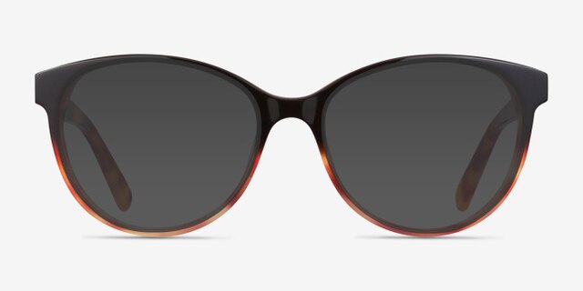 Laya Red Tortoise AcetateEyeglass Frames from EyeBuyDirect, with Tinted Lenses