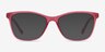 Cannes Clear Raspberry AcetateEyeglass Frames from EyeBuyDirect, with Tinted Lenses