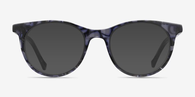 Delle Gray Floral AcétateMontures de lunettes de vue d'EyeBuyDirect, Avec des Verres Teintés
