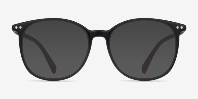 Lucia Matte Black PlasticEyeglass Frames from EyeBuyDirect, with Tinted Lenses