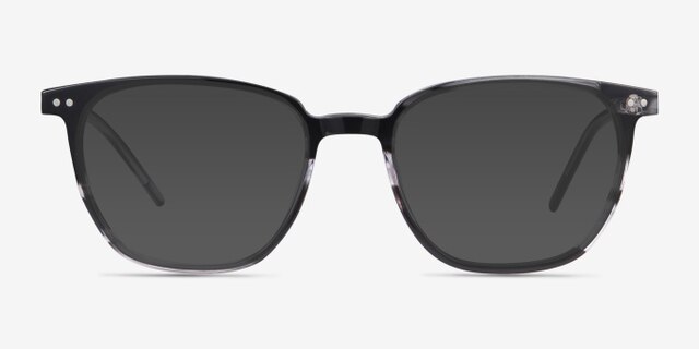 Regalia Gray Striped AcetateEyeglass Frames from EyeBuyDirect, with Tinted Lenses