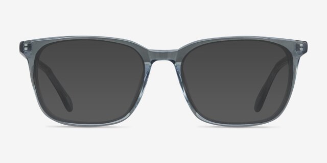Etched Clear Blue AcétateMontures de lunettes de vue d'EyeBuyDirect, Avec des Verres Teintés