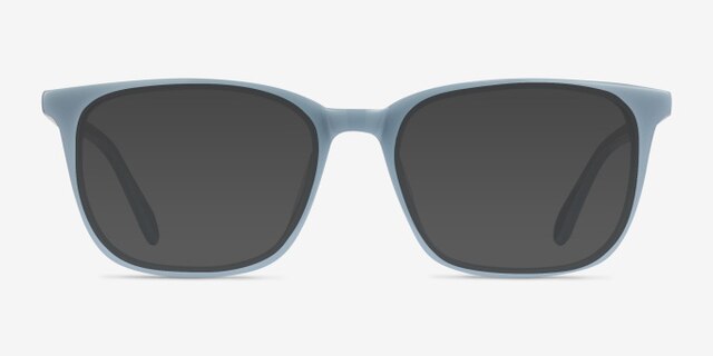 Etched Blue AcetateEyeglass Frames from EyeBuyDirect, with Tinted Lenses