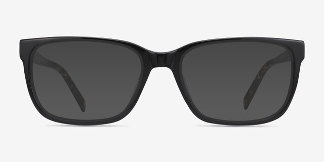 Demo Black AcetateEyeglass Frames from EyeBuyDirect, with Tinted Lenses