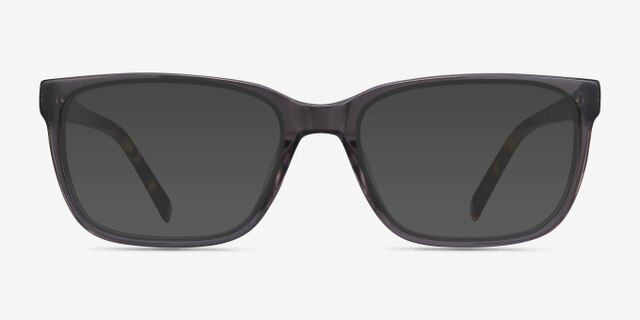 Demo Gray AcetateEyeglass Frames from EyeBuyDirect, with Tinted Lenses