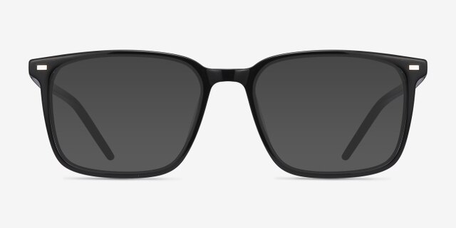 Chief Black AcetateEyeglass Frames from EyeBuyDirect, with Tinted Lenses