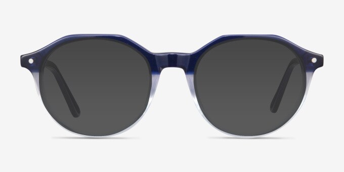 Moby Geometric Clear Blue Full Rim Eyeglasses | Eyebuydirect